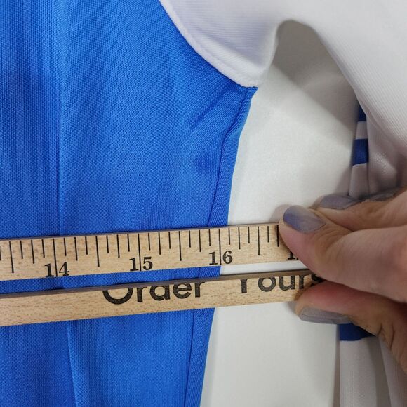 COLUMBIA PFG Omni-Shade Sun Protection Shirt‎ XS Blue White Long Sleeve Womens - Picture 6 of 13